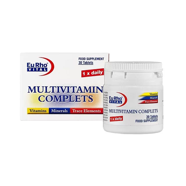 قرص مولتی ویتامین کامپلیت یوروویتال 30 عددی | سلامت پوست، مو و ناخن و سیستم ایمنی