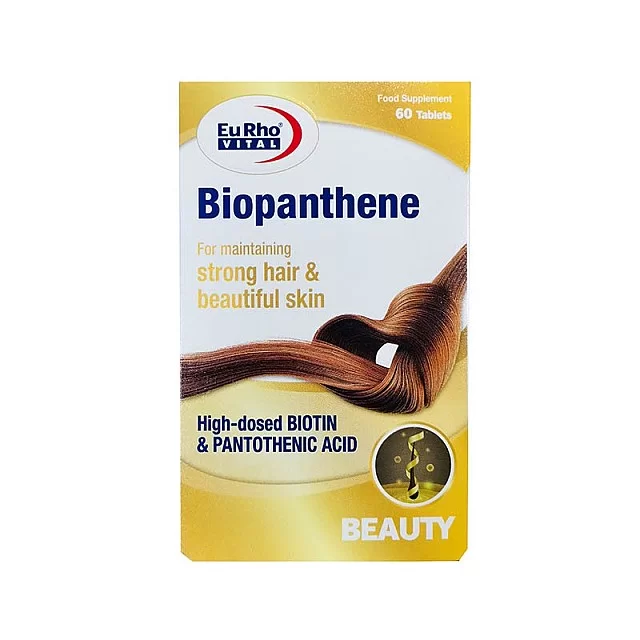 قرص بیوپانتن یوروویتال 60 عددی | حفظ سلامت موها، پوست و ناخن
